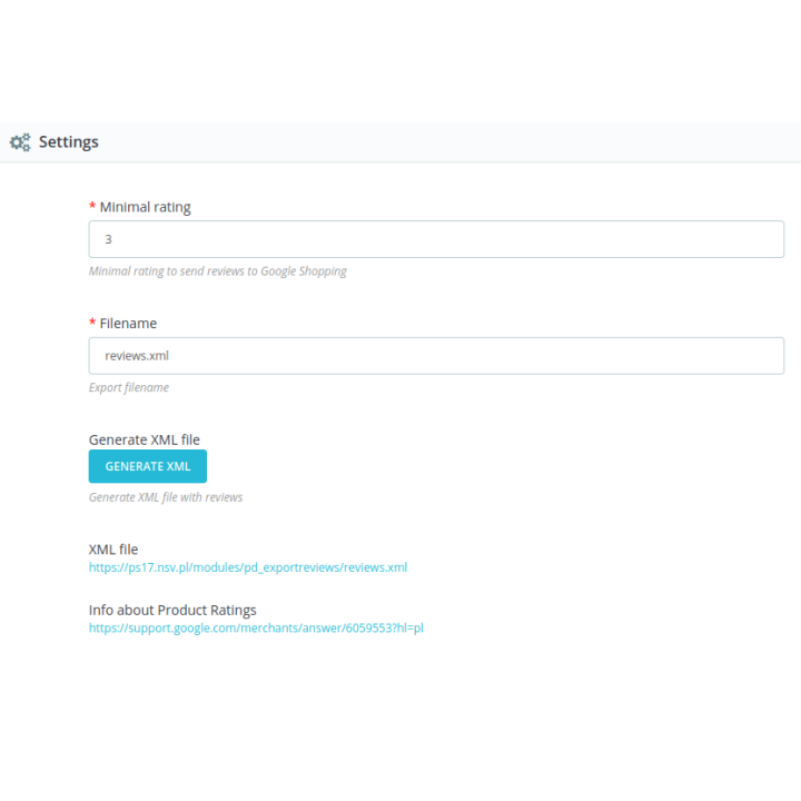 Export des avis vers Google – étoiles dans les annonces Shopping