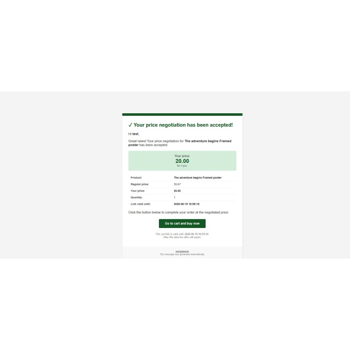 Negociar el precio en PrestaShop – propuestas de precio de los clientes
