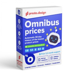 Modulo PrestaShop Omnibus – direttiva Omnibus, storico prezzi UE