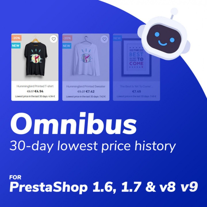 Modulo Omnibus per PrestaShop – storico del prezzo più basso a 30 giorni
