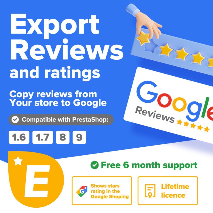 Exportación de opiniones a Google – estrellas en los anuncios de Shopping