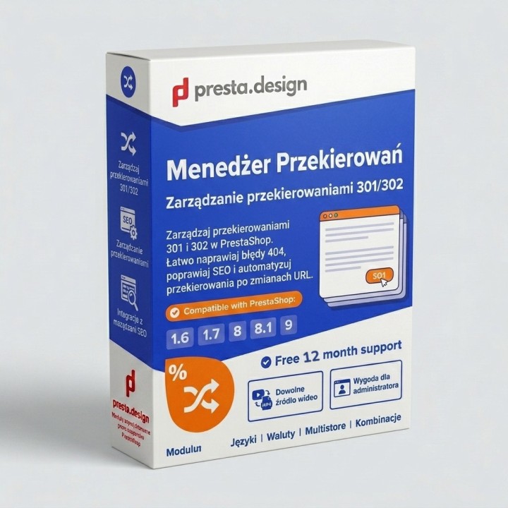 Gestore dei reindirizzamenti PrestaShop – gestione dei redirect 301 e 302
