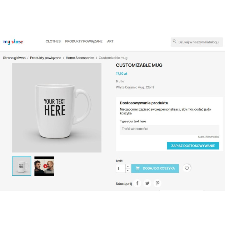 Filmy w galerii produktu PrestaShop – YouTube i pliki wideo