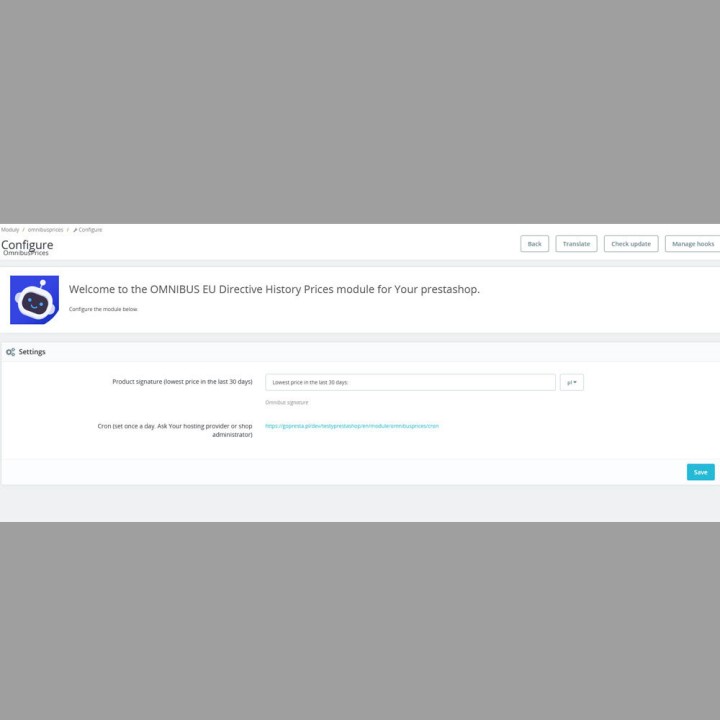 Modulo Omnibus con messa in opera – direttiva Omnibus per PrestaShop