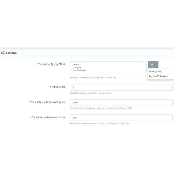 Suggestions de recherche – module PrestaShop